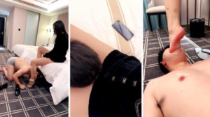 【楚楚】用脚挑逗绿帽前任-97LZTD-8343065