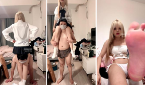 【小渔】腿夹窒息-白袜脚踩-97LZTD-8343201