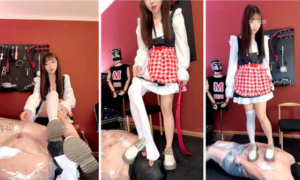 【奈米】女仆咖啡店员给顾客绑成木乃伊-97LZTD-8343280