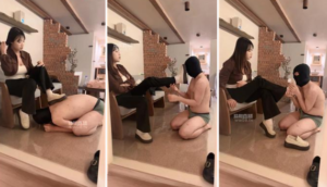 【闽一女神】抽耳光-掐乳-玉足踩踏【双视角版】-97LZTD-8344703