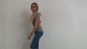 Foot Fetish Beauties系列 黑色帆布鞋调皮碾踩