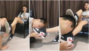 【小贝】原味球鞋臭棉袜责罚