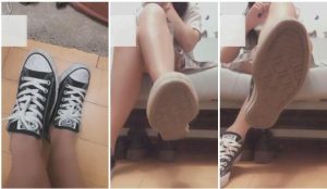 【苏墨墨】帆布鞋棉袜第一视角网调