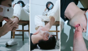 【可可黎黎子】素人学生主-白袜裸足踩脚垫-97LZTD-94743