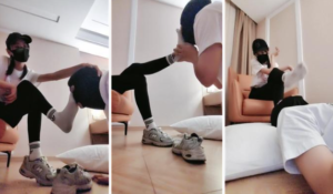 【美娜格格】健身女神超臭原味袜辱-97LZTD-147027