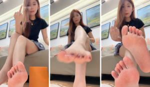 【第一视角】【芭妮】裸足专场深喉插嘴-97LZTD-34835