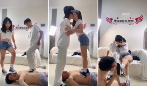 【二狗】素人情侣主-脏鞋白袜脚下奴-97LZTD-34841