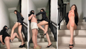 【04】车模楼道调贱奴-97LZTD-35119