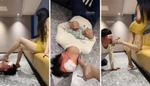 【卡萨女帝sama】KTV被陪酒小妹暴揍-97LZTD-35214