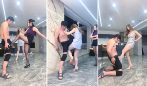 【麋鹿银儿】新双S重度踢裆高跟踩肉感丰满舔油丝-97LZTD-35289