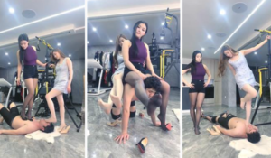 【麋鹿银儿】新双S重度踢裆高跟踩肉感丰满舔油丝-97LZTD-35289