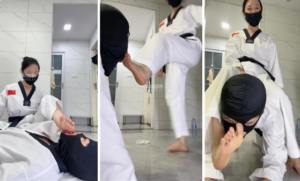 【绵绵】跆拳道女神暴力虐打-97LZTD-35292