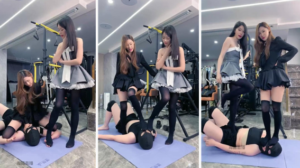 【麋鹿银儿】双S暴虐女奴耳光浓痰踩踏全身凌辱-97LZTD-35390