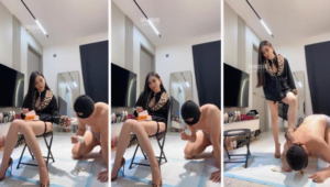 【风吟殿下】高跟碾压踩地毯奴【双视角版】-97LZTD-35509