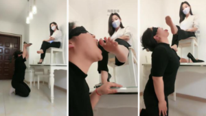 【辣姐】白领S惩罚下属狗-97LZTD-35517