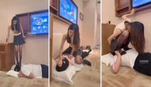 【一心】高跟黑丝全体重踩踏-97LZTD-35549