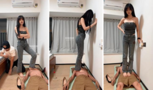 【腿腿】坐脸腿绞窒息-高跟凉鞋碾压踩【双视角版】-97LZTD-35575