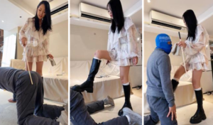 【等等】重度藤条鞭打-长靴碾压踩虐-97LZTD-35583