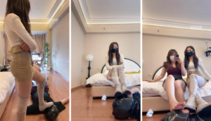 【鱼粥粥】双S-长靴轮流踩踏-坐脸窒息【双视角版】-97LZTD-35611