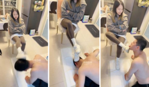 【海海】运动鞋白棉袜玩虐贱奴-97LZTD-35818