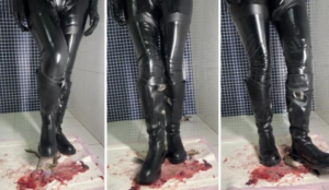 萌棠 漆皮衣+皮靴爆碎牛蛙-97LZTD-35845