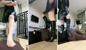 【缘彼】长靴酸臭肉丝踩地毯奴-97LZTD-35873