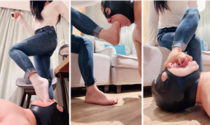 【妮蔻】白袜玉足深喉-高跟长靴踩-97LZTD-35948