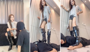 【女生也能很暴力】车模S长靴踩踏-97LZTD-35999