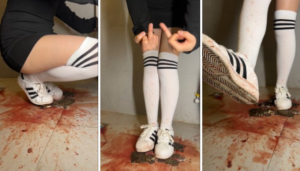 萌棠 白色长筒袜 贝壳头消灭外来入侵巴西龟-97LZTD-36074