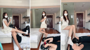 【泡芙】可爱小主白袜踩兄弟奴-97LZTD-36119