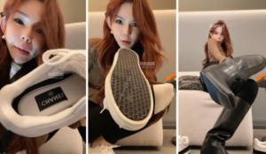 【第一视角】【欣妍】牛仔裤白袜皮靴人格羞辱-97LZTD-36154