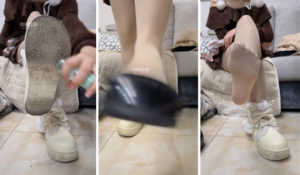 【第一视角】【白渝】白丝短靴脏鞋底-97LZTD-36183