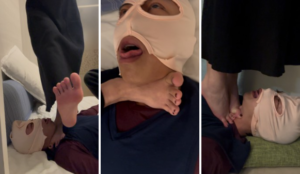 重度踩脖子，长时间踩到窒息昏迷，剧烈咳嗽-97LZTD-36318