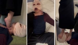 重度踩脖子,长时间踩到窒息昏迷,剧烈咳嗽-97LZTD-36318