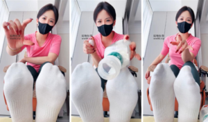 【第一视角】【冷颜】白棉袜香水粗口乳母-97LZTD-36422