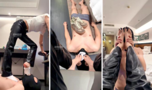 【欣妍】白袜塞嘴惩罚奴才-97LZTD-36628